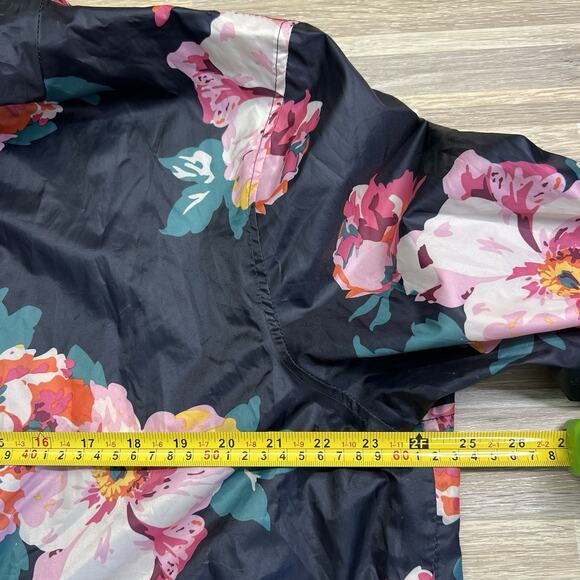 Joules Right as Rain Waterproof Breathable Jacket Black Floral Size 14 - JL386 - Picture 8 of 9
